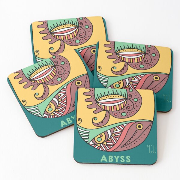 Item preview, Abyss Deep Ocean Fish Psychedelic Doodle Art designed and sold by MonoGarabato.