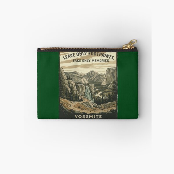 Item preview, Leave Only Footprints Yosemite National Park — Take Only Memories Conservation Poster Art designed and sold by MālamaThreads.