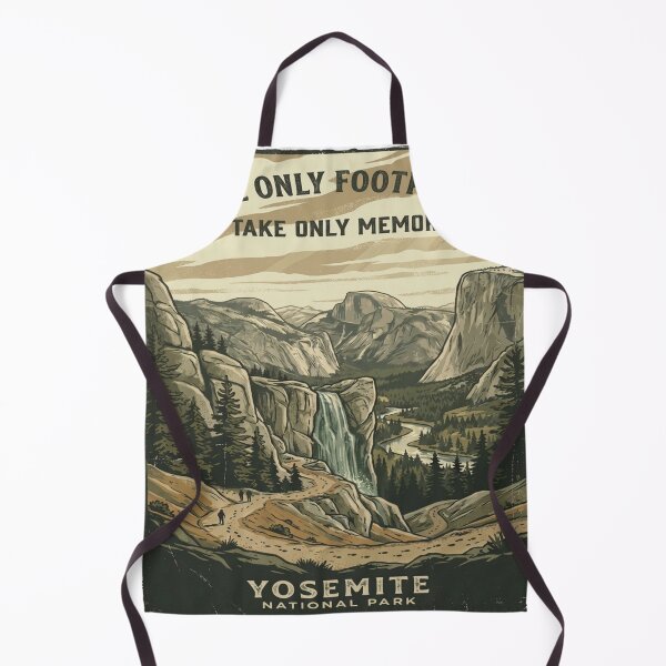 Item preview, Leave Only Footprints Yosemite National Park — Take Only Memories Conservation Poster Art designed and sold by MālamaThreads.