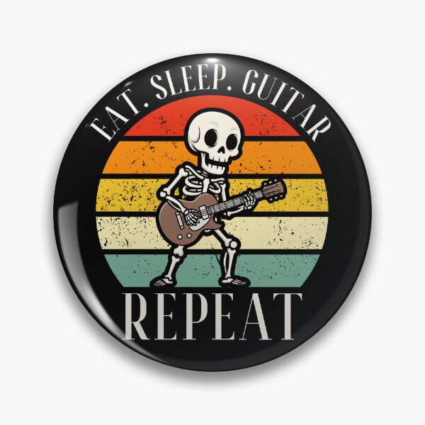 Item preview, Eat. Sleep. Guitar. Repeat Skeleton Design designed and sold by OldSkullDesigns.