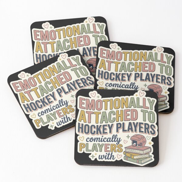 Item preview, Emotionally Attached To Fictional Hockey Players Cute Retro Bookish. designed and sold by  BreedCraft Studio.