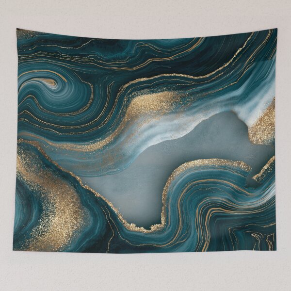 Item preview, Marble Luxurious Surface Navy And Gold designed and sold by artsandsoul.