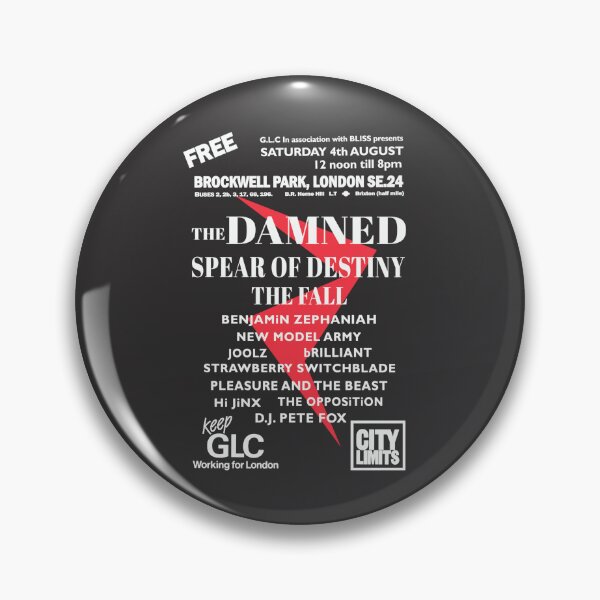 Item preview, GLC Festival - The Damned at Brockwell Park 1984 designed and sold by Radical Poster Collective.