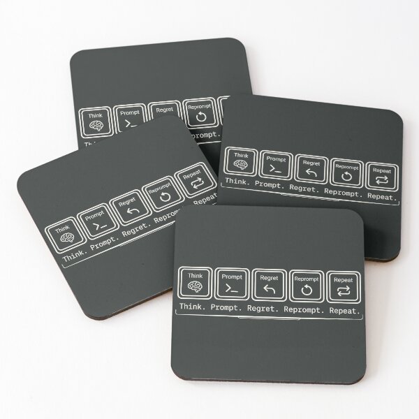 Item preview, Think Prompt Regret Reprompt Repeat AI Keyboard designed and sold by Whimwick.