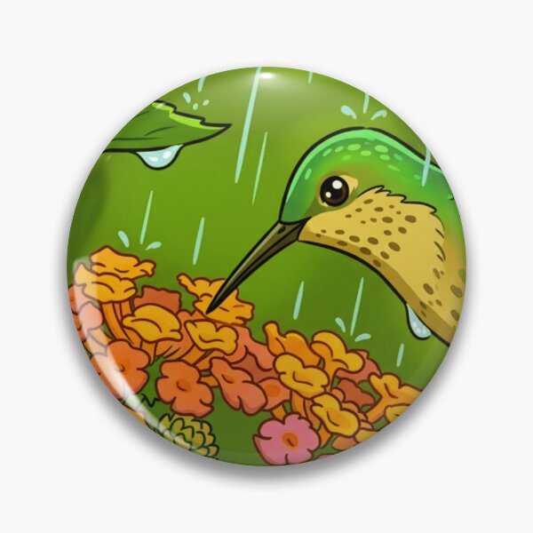 Item preview, Hummingbird and Lantana Blossoms in a Summer Rain designed and sold by BLUESKY11a.
