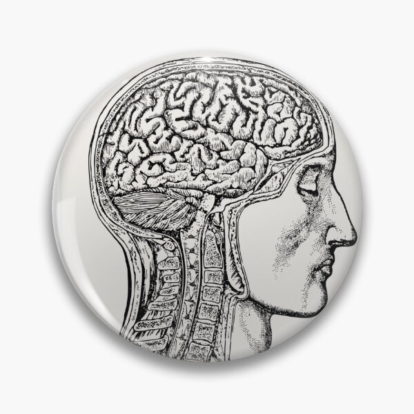 Item preview, The Brain Vintage Anatomical/Medical Art designed and sold by GhostlyWorld.