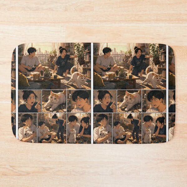 Item preview, Student Life Cozy Reading Room Comic Print designed and sold by Grafititee.