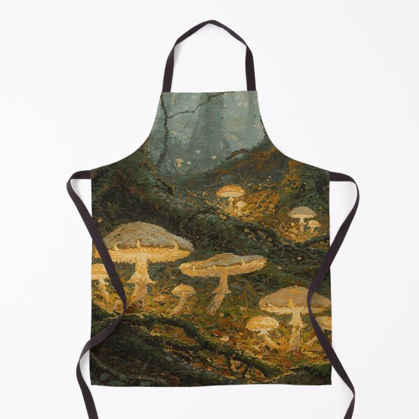 Item preview, Glowing Forest Mushrooms in Enchanted Woodland Fantasy Nature Painting designed and sold by cr6zym1nd.