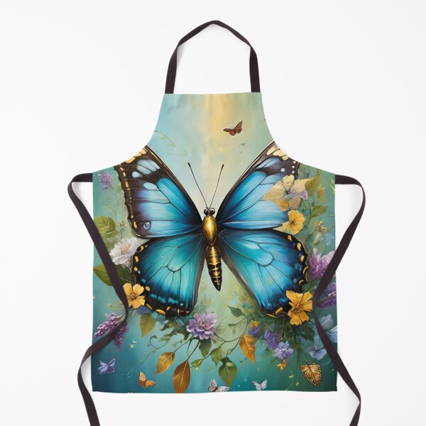 Item preview, Majestic Blue Butterfly and Wildflowers designed and sold by NeyhineAngelionShop.