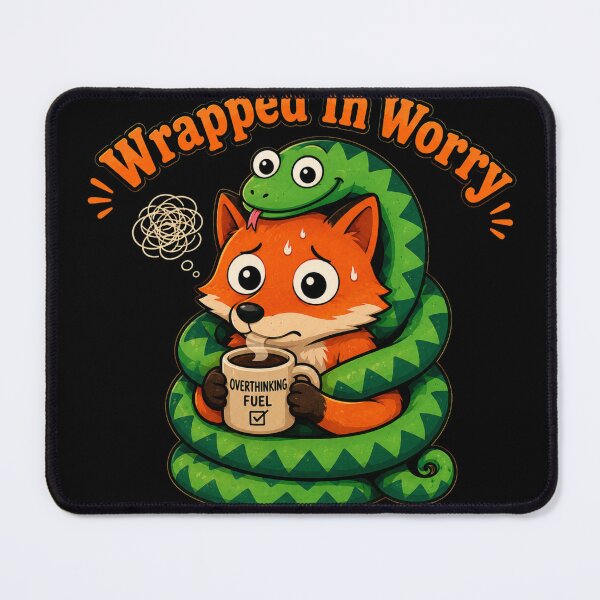 Item preview, Wrapped In Worry Funny Fox Snake designed and sold by the-TeeSpark.