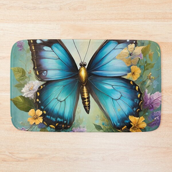 Item preview, Majestic Blue Butterfly and Wildflowers designed and sold by NeyhineAngelionShop.