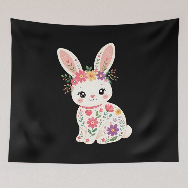 Item preview, Cute floral baby bunny designed and sold by trendspatterns.