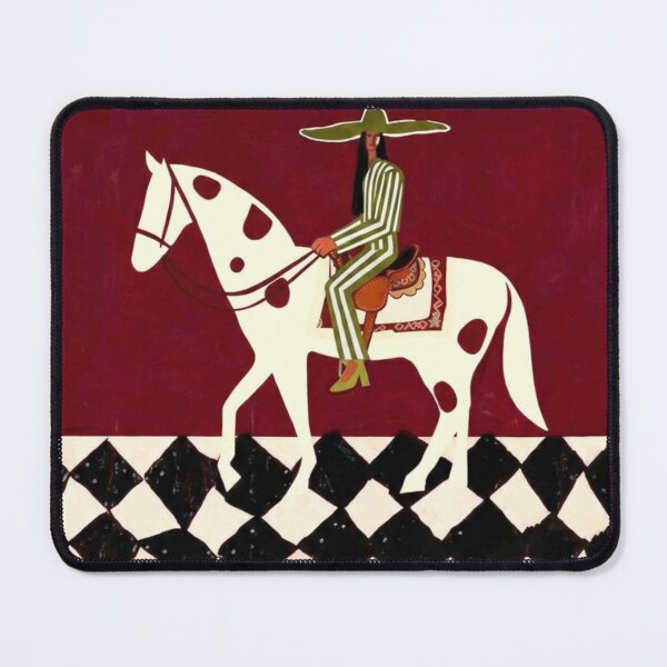 Item preview, Modern Cowgirl on Spotted Horse | Western Chic Art Print | Contemporary Poster designed and sold by potraitsbyana.