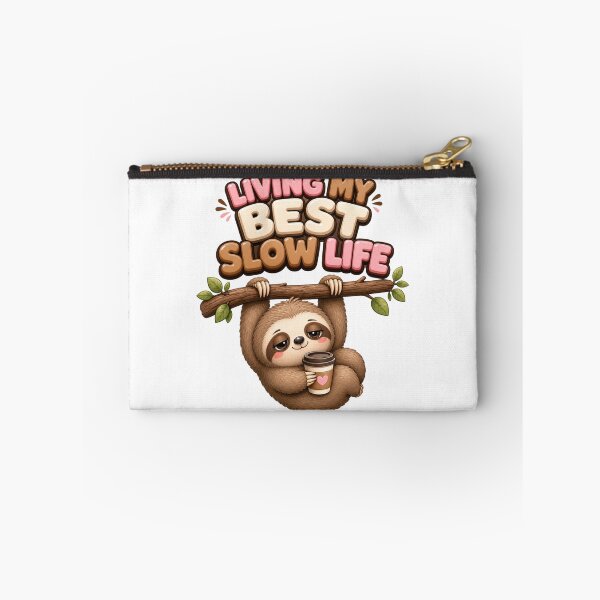 Item preview, Living My Best Slow Life Kawaii Sloth designed and sold by BoosterShop.