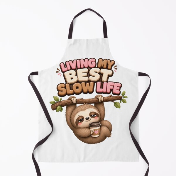Item preview, Living My Best Slow Life Kawaii Sloth designed and sold by BoosterShop.