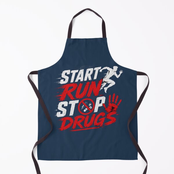 Aperçu de l'œuvre T-shirt de sensibilisation antidrogue « Start Run Stop Drugs » créée et vendue par CoolGTees.