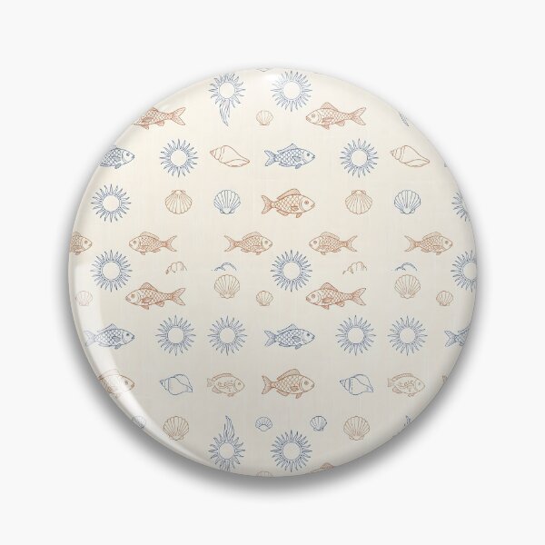 Item preview, Minimalist Blue and Brown Sea Life Pattern designed and sold by SplashTastic.