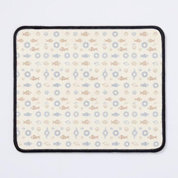 Item preview, Minimalist Blue and Brown Sea Life Pattern designed and sold by SplashTastic.