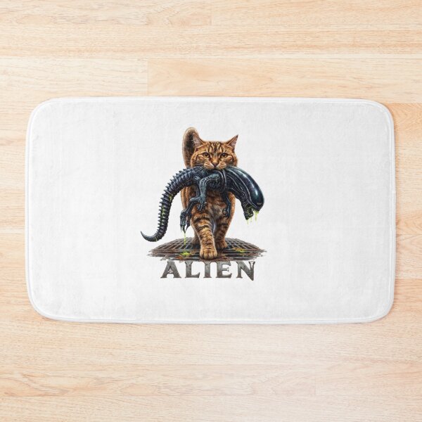 Item preview, Alien The Short Version Cat Shirt – Sci-Fi Horror Parody Graphic Tee - Cat Carrying a Xenomorph – Funny Alien Sci-Fi Parody Pet Art designed and sold by RaresS.
