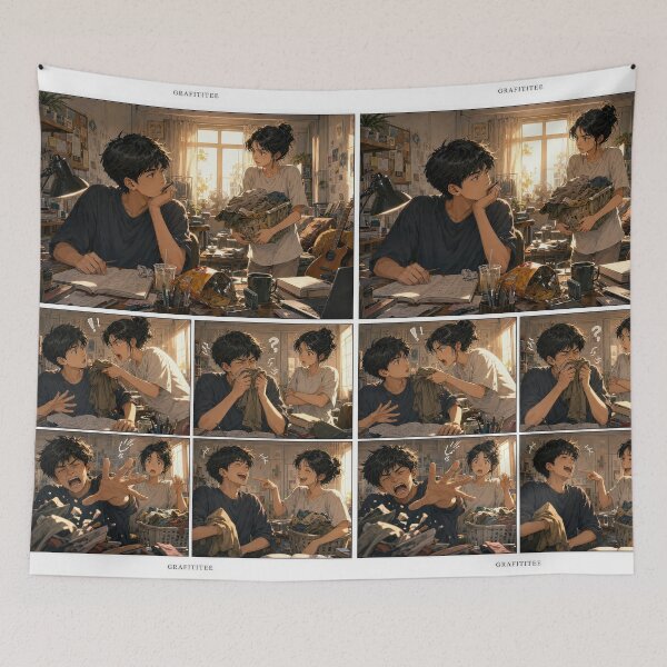 Item preview, Student Life Cozy Reading Room Comic Print designed and sold by Grafititee.