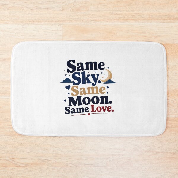 Item preview, Same Sky Same Moon Same Love | Romantic Typography T-Shirt Design designed and sold by Lovestickerco.