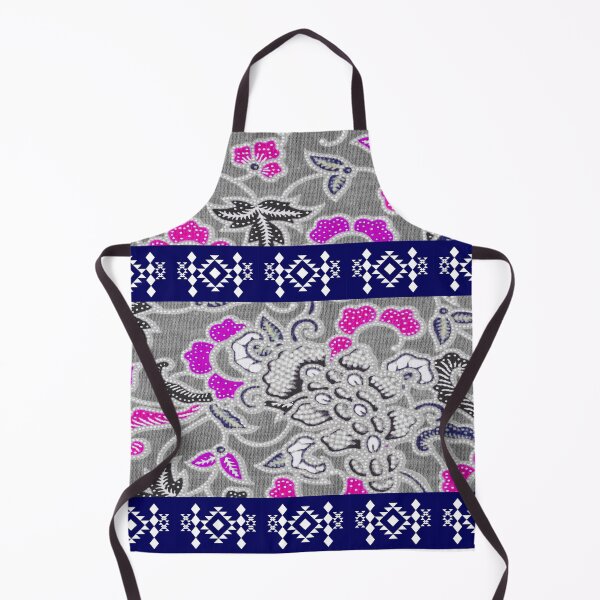 Item preview, Elegant batik design in grey, purple & blue | Stylish pattern for clothing and home accessories designed and sold by PureHopeStudio.