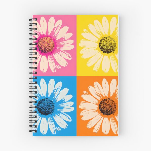 Item preview, Colorful Pop Art Daisies Grid Retro Floral  designed and sold by ChubbyGoong.