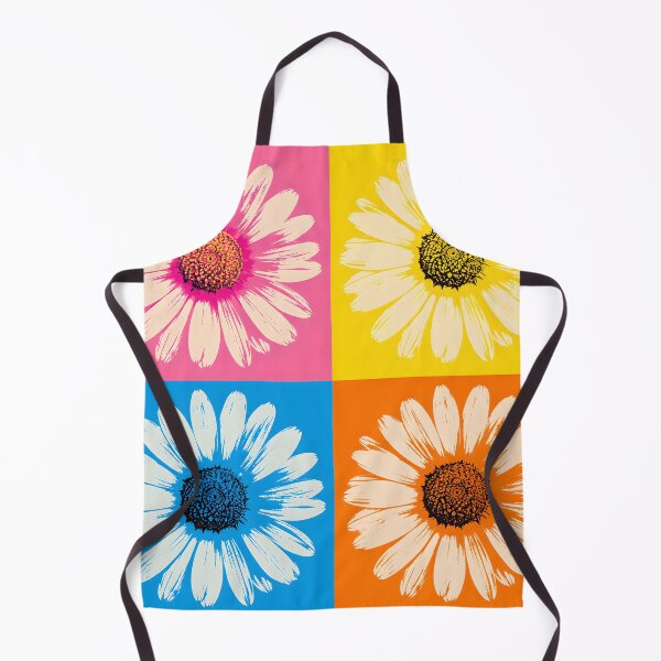 Item preview, Colorful Pop Art Daisies Grid Retro Floral  designed and sold by ChubbyGoong.