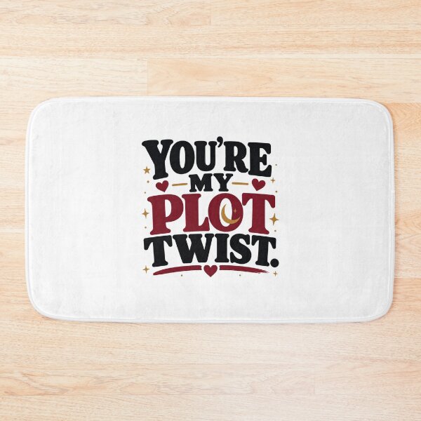 Item preview, You're My Plot Twist | Romantic Vintage Typography T-Shirt Design designed and sold by Lovestickerco.