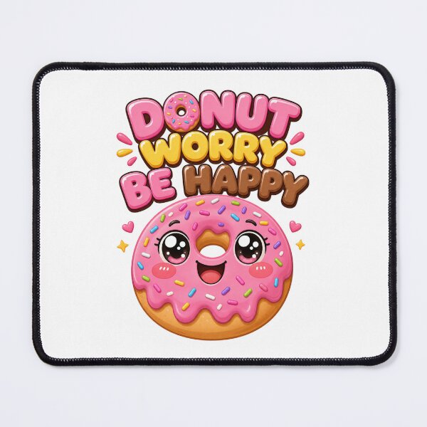 Item preview, Donut Worry Be Happy Cute Kawaii Donut designed and sold by BoosterShop.