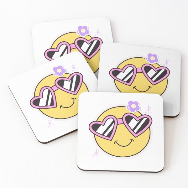 Item preview, Cute Retro Smiley Face Heart Sunglasses Emoji designed and sold by Cafya.