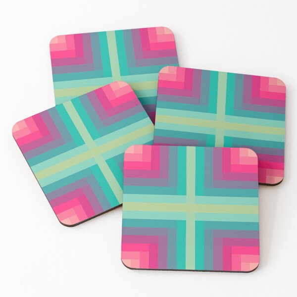Item preview, 70s Vibe Pink to Blue Neon Squares designed and sold by Always Wanted.