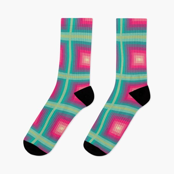 Item preview, 70s Vibe Pink to Blue Neon Squares designed and sold by Always Wanted.