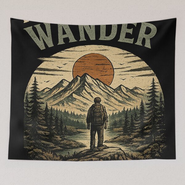 Item preview, Not All Who Wander Are Lost Hiking Shirt | Mountain Adventure Nature Vintage Graphic Tee designed and sold by NBT-NOVA.