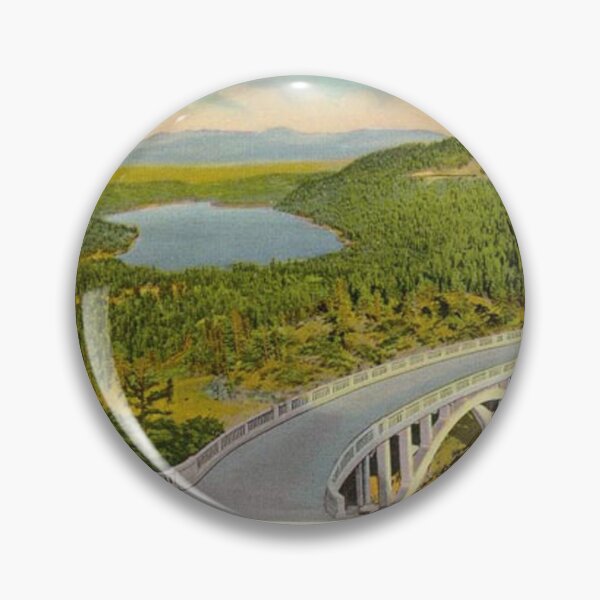 Item preview, Donner Pass Vintage Postcard – Donner Memorial Bridge and Donner Lake designed and sold by GhostlyWorld.