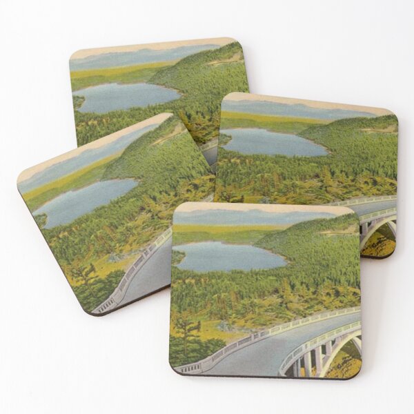 Item preview, Donner Pass Vintage Postcard – Donner Memorial Bridge and Donner Lake designed and sold by GhostlyWorld.