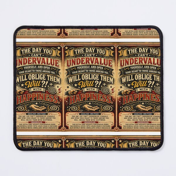 Item preview, Undervalue Yourself Happiness Quote Poster designed and sold by Swiss Pam Studio.