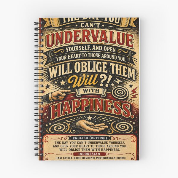 Item preview, Undervalue Yourself Happiness Quote Poster designed and sold by Swiss Pam Studio.