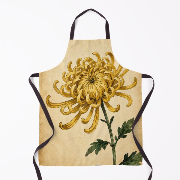 Item preview, Vintage Yellow Spider Chrysanthemum Illustration - Antique Botanical Flower Art designed and sold by Darlin8888.