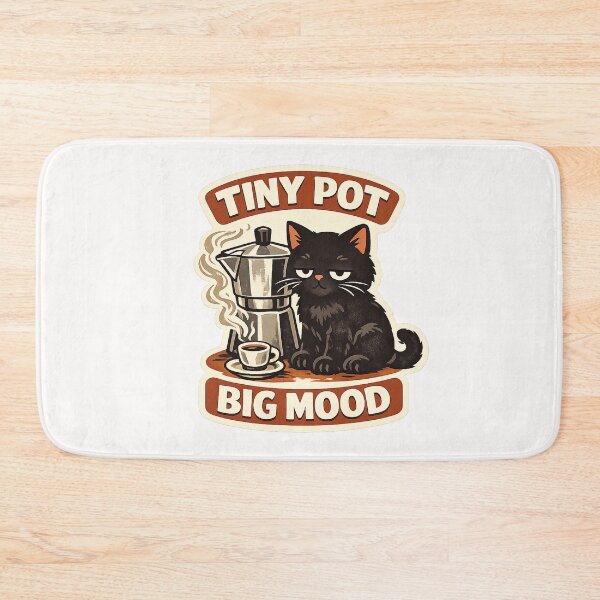 Item preview, Tiny Pot Big Mood Moka Cat designed and sold by Concrete Coffee Studio.