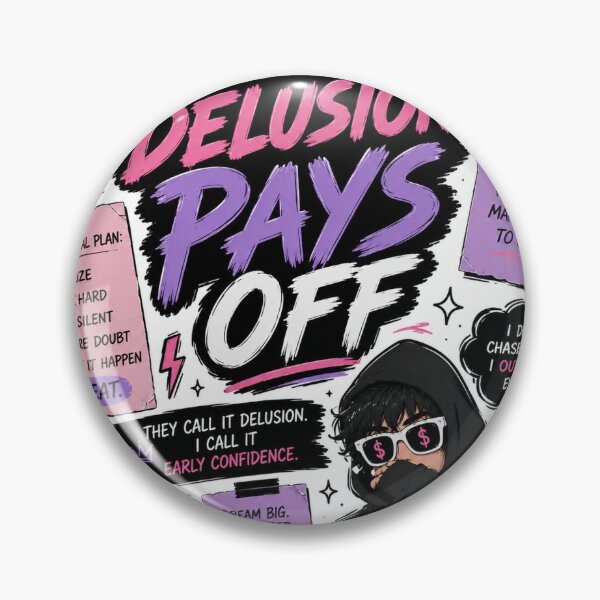 Item preview, Delusion Pays Off | Manifest It Until It Happens Sticker designed and sold by Ananyamalik12.