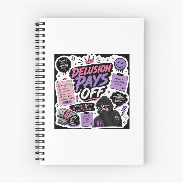 Item preview, Delusion Pays Off | Manifest It Until It Happens Sticker designed and sold by Ananyamalik12.