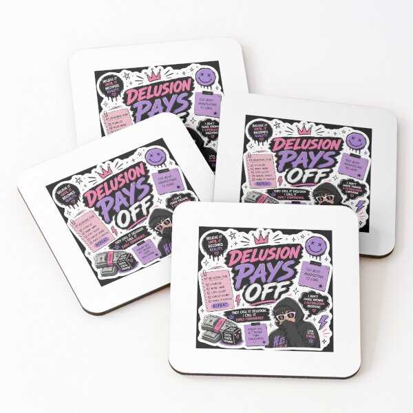 Item preview, Delusion Pays Off | Manifest It Until It Happens Sticker designed and sold by Ananyamalik12.