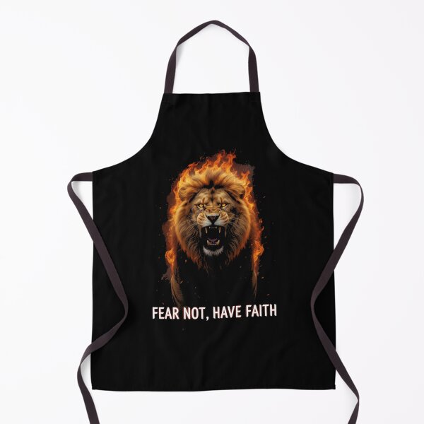 Aperçu de l'œuvre Fear Not Have Faith Fiery Lion Courage Strength Design créée et vendue par Avery Lane Studios.