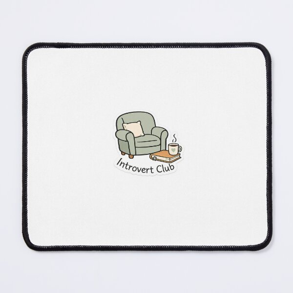 Item preview, Introvert Club Cozy Reading Chair Sticker designed and sold by Enjoy237.