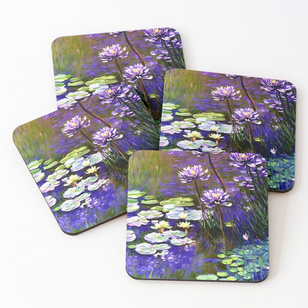 Item preview, Water Lilies and Agapanthus:  Impression of Blossoming Surfaces designed and sold by artdesignsnow.