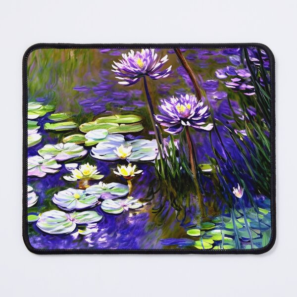 Item preview, Water Lilies and Agapanthus:  Impression of Blossoming Surfaces designed and sold by artdesignsnow.