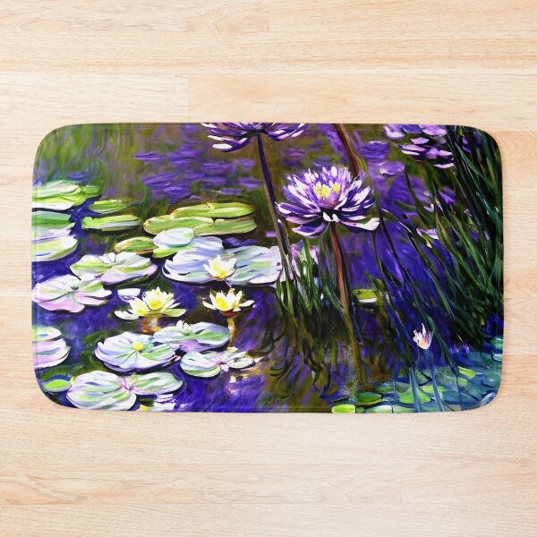 Item preview, Water Lilies and Agapanthus:  Impression of Blossoming Surfaces designed and sold by artdesignsnow.