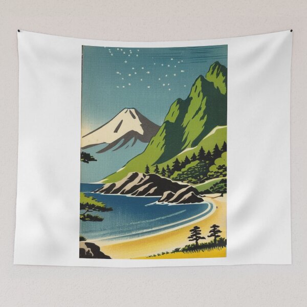 Item preview, Travel - Art Deco Poster, Mountain and Coastal Landscape of the 1930s designed and sold by Reverso-Design.