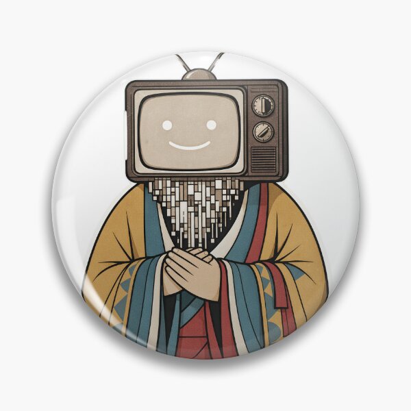 Artikelvorschau, Kong Qiu Meets TV — Retro No-Philosophy Wisdom Character Sticker entworfen und verkauft von monolithstudio.